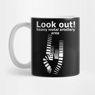 Heavy metal artellery (white) Mug